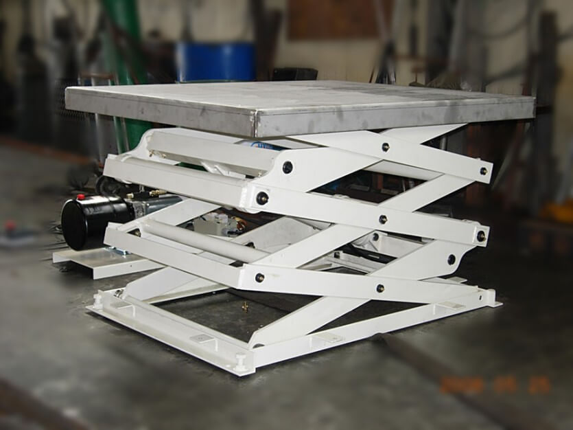 가위식 테이블 리프트 프레임(접힘 상태) 제작 사례