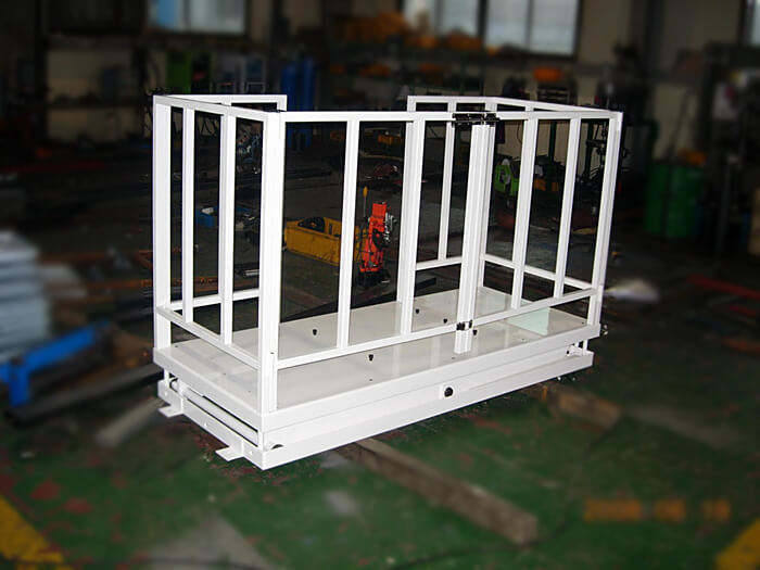 안전 난간형 작업 플랫폼 리프트(이동/승강) 제작 사례