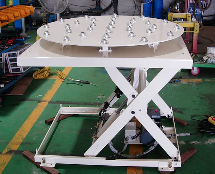 트랜스퍼 적용 회전 상판 테이블 리프트(상부)