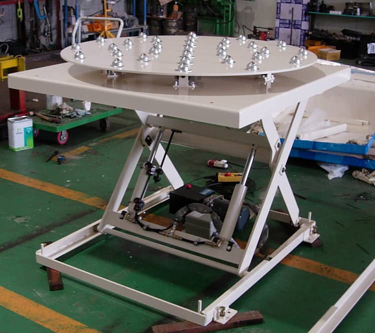 트랜스퍼 적용 회전 상판 테이블 리프트(상부)