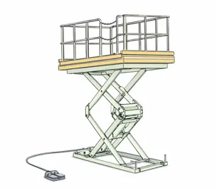 롤러 컨베이어 부착형 테이블 리프트 설비