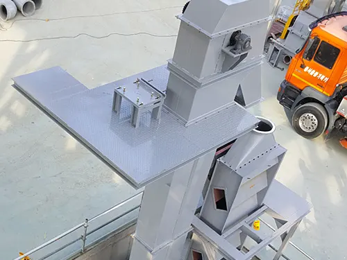 대량 이송용 상향 버켓 엘리베이터 컨베이어