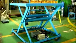 이지산기 고강도 1단 Scissor 유압 테이블 리프트 구동 모습