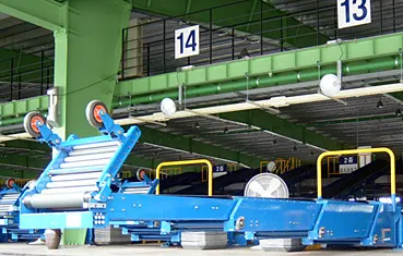 신축벨트컨베이어 연장 동작 이미지